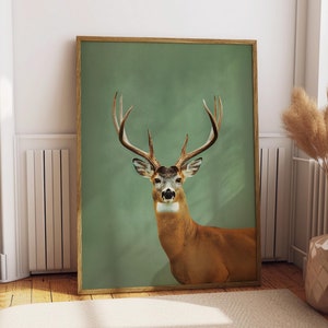 Vintage Whitetail Deer Jagddruck Retro Outdoors Poster Reiseplakat Cabin Cottage Wandkunst Outdoor Sports Geschenk