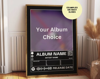 Póster de álbum personalizado Póster de álbum personalizado Elige tu propia portada de álbum de música Impresión de álbum personalizada Regalo de cumpleaños musical personalizado