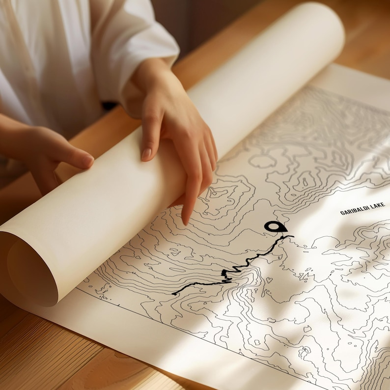 Custom Hiking Map Print, Personalized Topographic Trail Poster ...