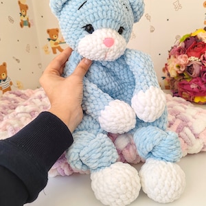 Snuggler Crochet Pattern/Amigurumi Bear Snuggler/ Crochet Pattern Bear/ Easy Bear snuggler/Comforter Bear/Lovey Bear Amigurumi zdjęcie 7