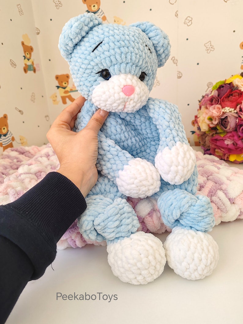 Snuggler Crochet Pattern/Amigurumi Bear Snuggler/ Crochet Pattern Bear/ Easy Bear snuggler/Comforter Bear/Lovey Bear Amigurumi zdjęcie 7