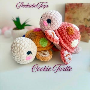 Cookie Turtle , Crochet pattern , Amigurumi turtle , Low Sew , Easy turtle tutorial , Sea animals crochet