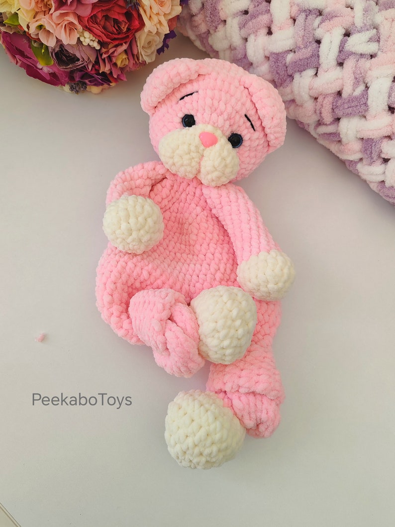 Snuggler Crochet Pattern/Amigurumi Bear Snuggler/ Crochet Pattern Bear/ Easy Bear snuggler/Comforter Bear/Lovey Bear Amigurumi zdjęcie 9