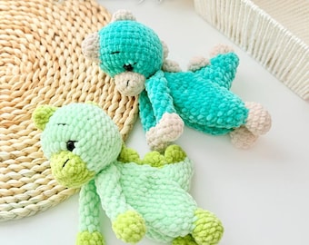 Dinosaur Snuggler Crochet Pattern , Easy Amigurumi Lovey , Dinosaur Amigurumi Pattern , Small Dinosaur Crochet Pattern , Lovey Dinosaur