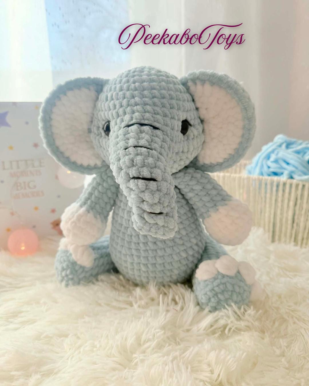 Ellie the Elephant , Crochet Pattern , Amigurumi Elephant , Animal ...