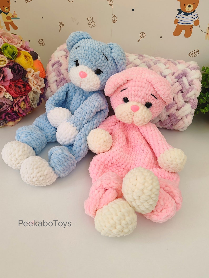 Snuggler Crochet Pattern/Amigurumi Bear Snuggler/ Crochet Pattern Bear/ Easy Bear snuggler/Comforter Bear/Lovey Bear Amigurumi zdjęcie 2