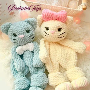 Muñeco de peluche para gato, Muñeco de peluche de costura baja, Patrón de crochet, Muñeco de peluche amigurumi, Patrón de crochet 2 en 1, Muñeco de peluche para niño y niña