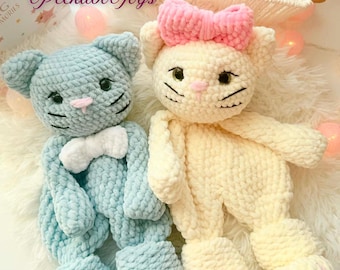 Przytulacz dla kota szydełkowy, Przytulacz dla kota szyty niskim ściegiem, Wzór szydełkowy, Przytulacz dla kota amigurumi, Wzór szydełkowy 2 w 1, Przytulacz dla chłopca i dziewczynki