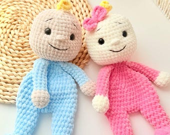 Baby Doll Snuggler Crochet Pattern , No Sew Amigurumi Lovey , Easy Crochet Pattern , No Sew Amigurumi Pattern , Comforter Crochet Pattern