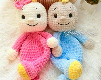 Baby Doll Snuggler Crochet Pattern , No Sew Amigurumi Lovey , Easy Crochet Pattern , No Sew Amigurumi Pattern , Comforter Crochet Pattern