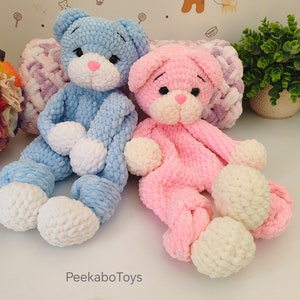 Snuggler Crochet Pattern/Amigurumi Bear Snuggler/ Crochet Pattern Bear/ Easy Bear snuggler/Comforter Bear/Lovey Bear Amigurumi zdjęcie 8