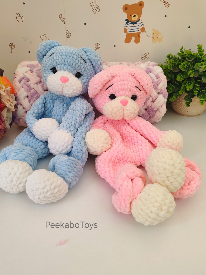 Snuggler Crochet Pattern/Amigurumi Bear Snuggler/ Crochet Pattern Bear/ Easy Bear snuggler/Comforter Bear/Lovey Bear Amigurumi zdjęcie 8