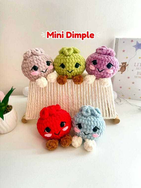 Mini Dimple Crochet Pattern , Amigurumi Dumpling Pdf Pattern , Cute Food Crochet , Kawaii food , Crochet Mini Dimple