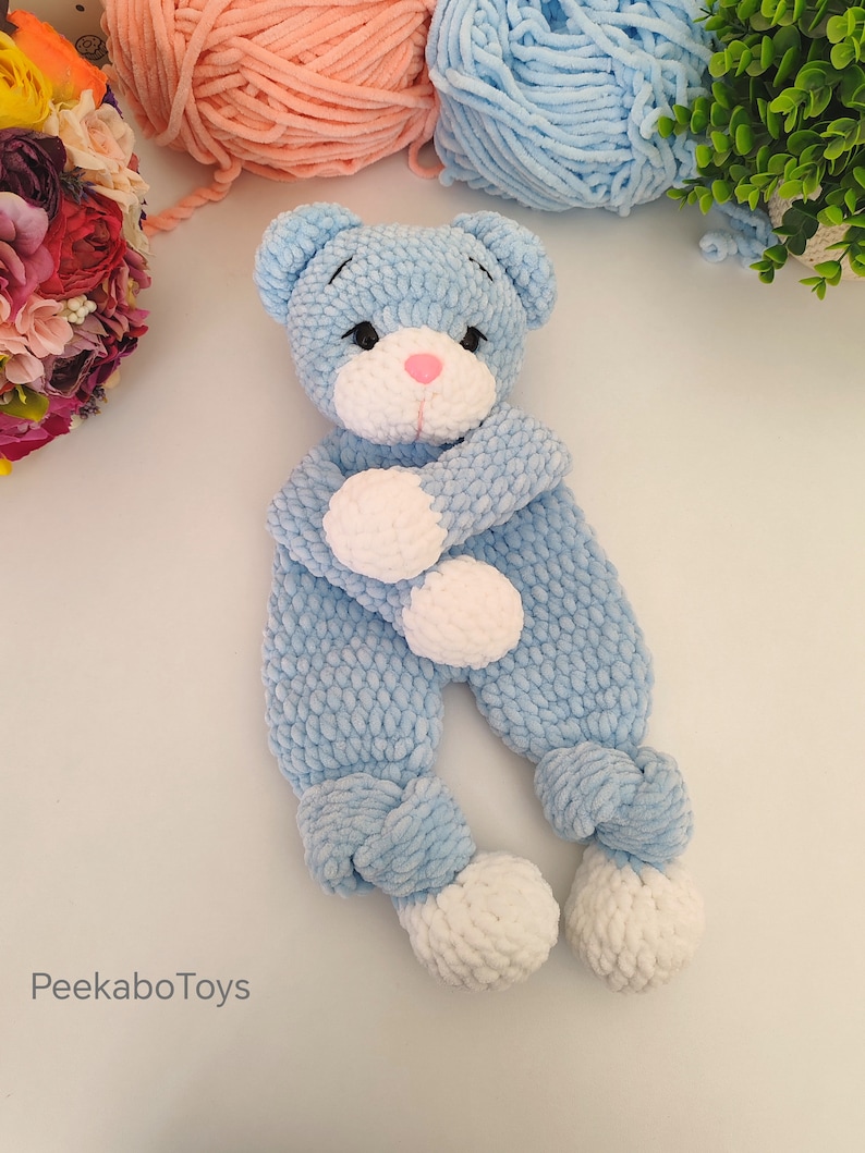 Snuggler Crochet Pattern/Amigurumi Bear Snuggler/ Crochet Pattern Bear/ Easy Bear snuggler/Comforter Bear/Lovey Bear Amigurumi zdjęcie 10