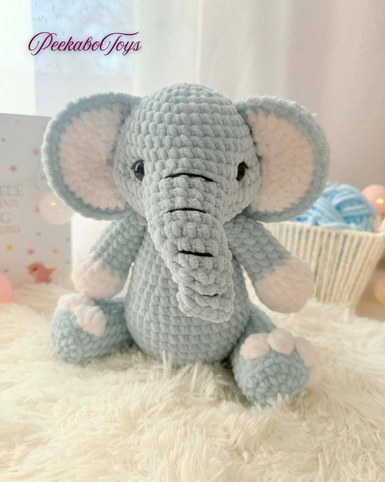 Ellie the Elephant , Crochet Pattern , Amigurumi Elephant , Animal ...