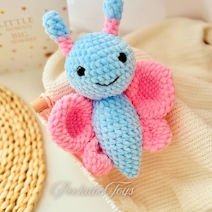 Butterfly Crochet Pattern , Low Sew Butterfly , Amigurumi Butterfly , Easy Crochet Pattern, Easy Low Sew Butterfly , Plushie Amigurumi