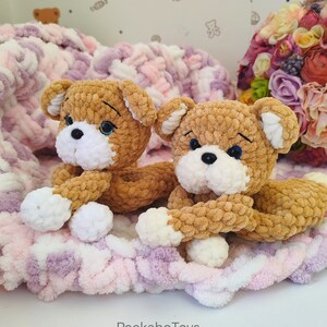 Bear snuggler Amigurumi/ Plushie snuggler bear/Crochet Pattern Bear/Plushie Amigurumi/Small Snuggler Bear/ Little snuggie bear/Lovey plushie zdjęcie 8