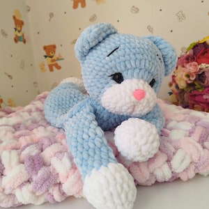 Snuggler Crochet Pattern/Amigurumi Bear Snuggler/ Crochet Pattern Bear/ Easy Bear snuggler/Comforter Bear/Lovey Bear Amigurumi zdjęcie 5