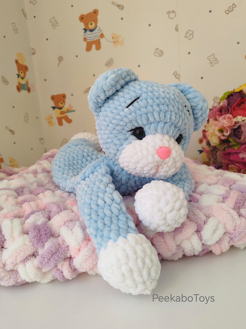 Snuggler Crochet Pattern/Amigurumi Bear Snuggler/ Crochet Pattern Bear/ Easy Bear snuggler/Comforter Bear/Lovey Bear Amigurumi zdjęcie 5