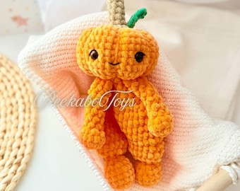 Pumpkin Man Crochet Pattern , Amigurumi Pumpkin Man , Crochet Pattern Halloween , Crochet Toys , Snuggler Pumpkin Man , Lovey , Comforter