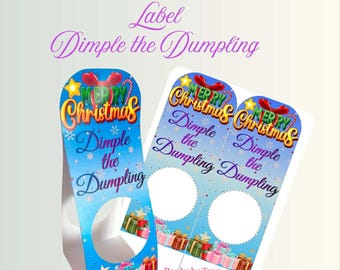 Christmas Dimple Label & Assembly Instructions , Printable Crochet Packaging Label , Pdf file , Digital file