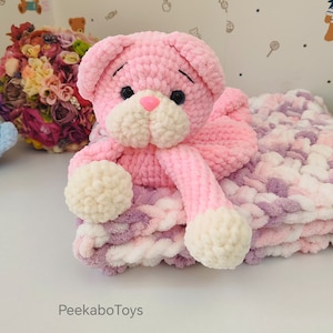 Snuggler Crochet Pattern/Amigurumi Bear Snuggler/ Crochet Pattern Bear/ Easy Bear snuggler/Comforter Bear/Lovey Bear Amigurumi zdjęcie 6