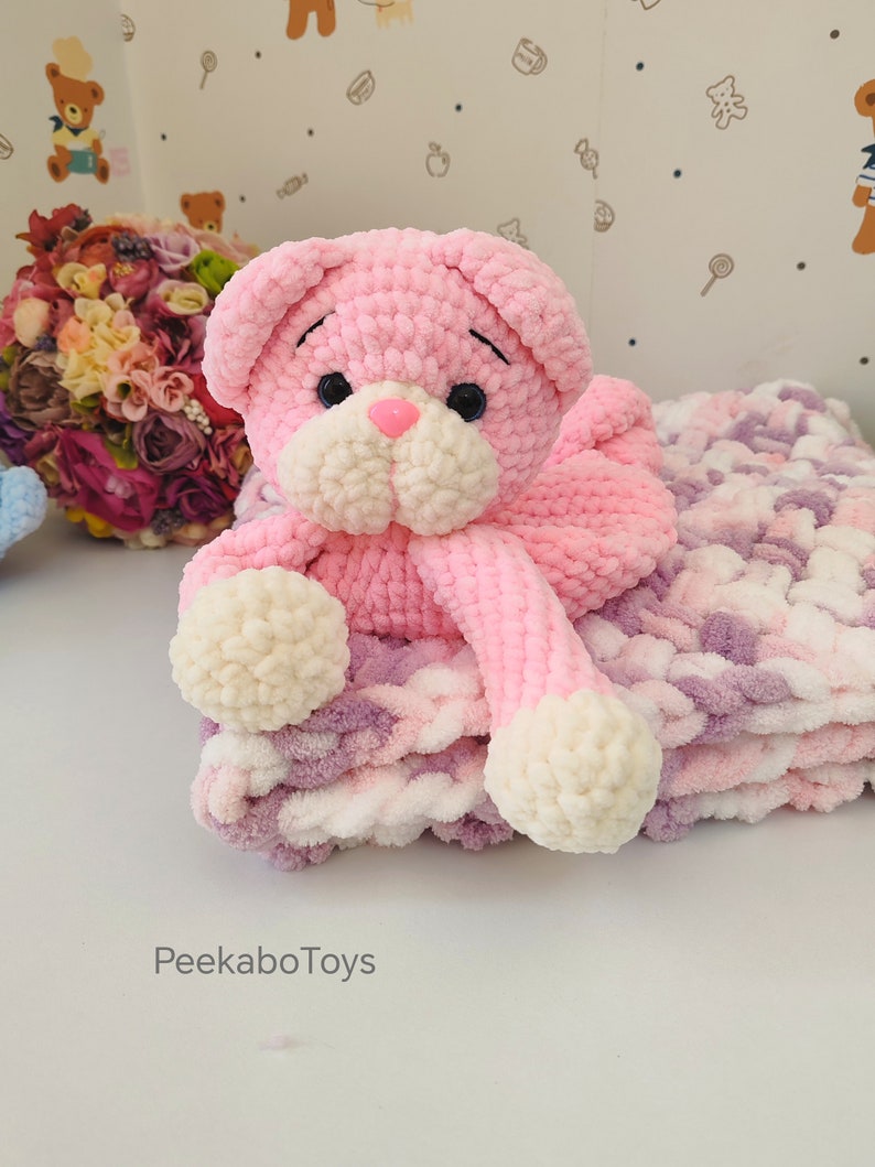 Snuggler Crochet Pattern/Amigurumi Bear Snuggler/ Crochet Pattern Bear/ Easy Bear snuggler/Comforter Bear/Lovey Bear Amigurumi zdjęcie 6