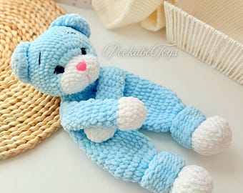 Bear Snuggler Crochet Pattern , Amigurumi Lovey ,  Bear Amigurumi Snuggler , Easy Crochet Pattern , Low Sew Amigurumi , Comforter Blanket