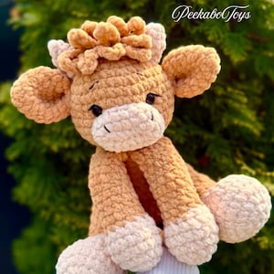 Molly the Highland Cow , Crochet Pattern , Amigurumi Cow , Easy tutorial , Sitting Highland Cow