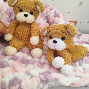 Bear snuggler Amigurumi/ Plushie snuggler bear/Crochet Pattern Bear/Plushie Amigurumi/Small Snuggler Bear/ Little snuggie bear/Lovey plushie zdjęcie 3
