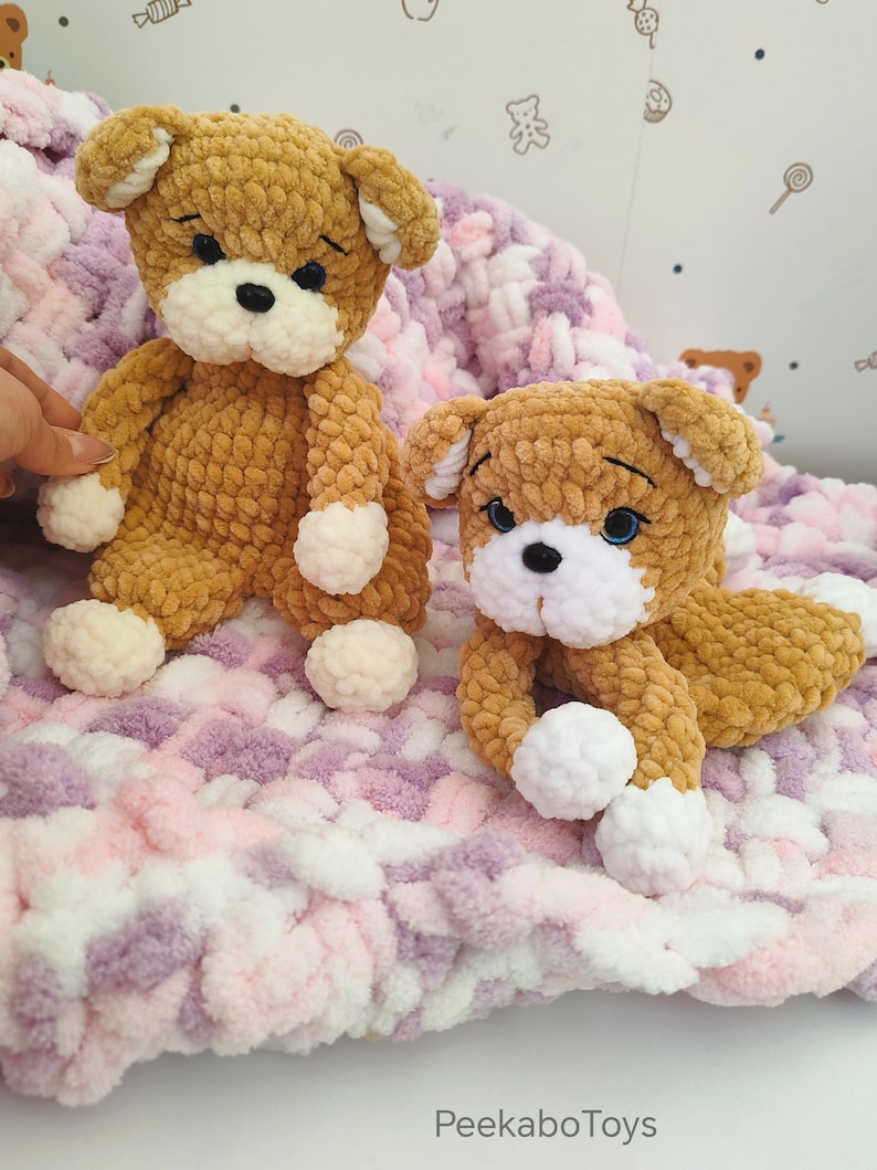 Bear snuggler Amigurumi/ Plushie snuggler bear/Crochet Pattern Bear/Plushie Amigurumi/Small Snuggler Bear/ Little snuggie bear/Lovey plushie zdjęcie 3
