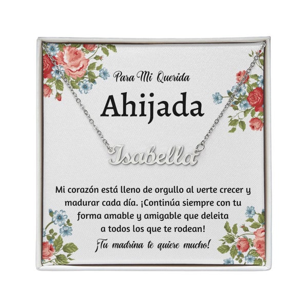 Spanish Goddaughter Gift, Ahijada Collar Carta, Regalo De Madrina, Regalo Ahijada Navidad, Ahijada Cumpleaños, Thanksgiving, Christmas gifts