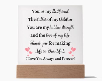 Fathers Day Gift For Husband, Husband Acrylic Plaque From Wife, Love Gift For Him, Anniversary Gift For Husband, Husband Birthday Gift