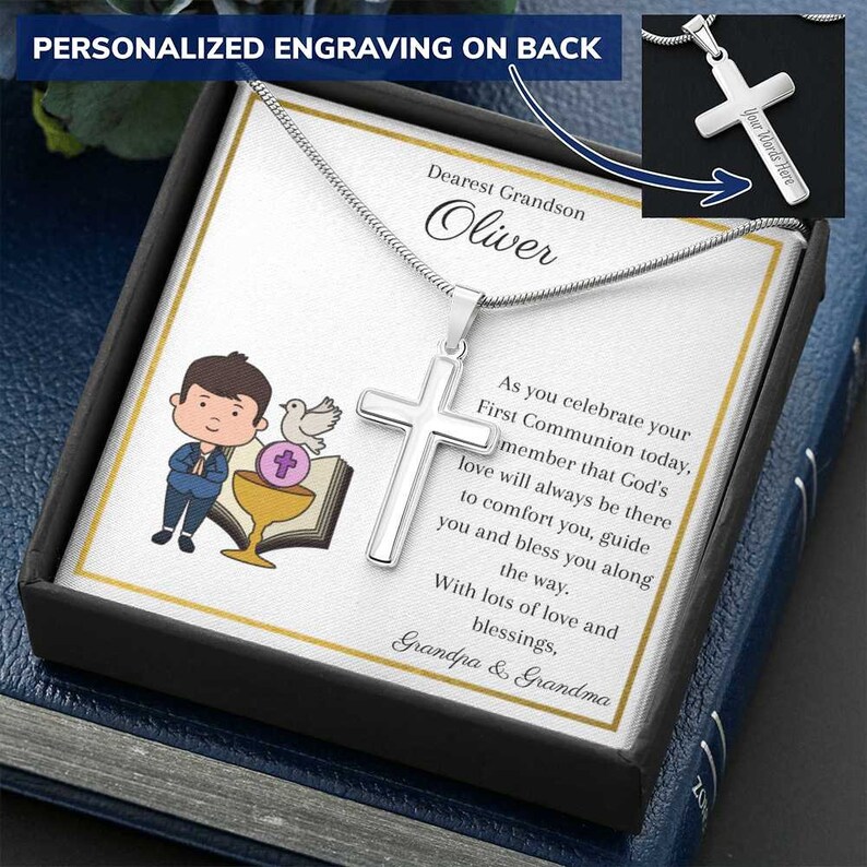 First Holy Communion Gifts for Boy, Communion Gifts Boy, Personalized