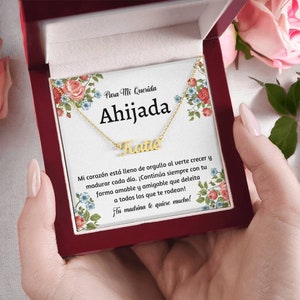 Spanish Goddaughter Gift, Ahijada Collar Carta, Regalo De Madrina, Regalo Ahijada Navidad, Ahijada Cumpleaños, Thanksgiving, Christmas gifts image 10