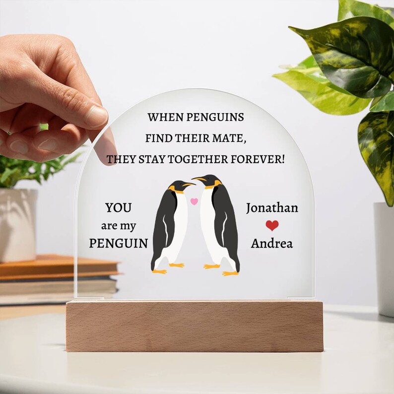 Domed Acrylic Plaque You Are My Penguin Gift for Boyfriend - Etsy
