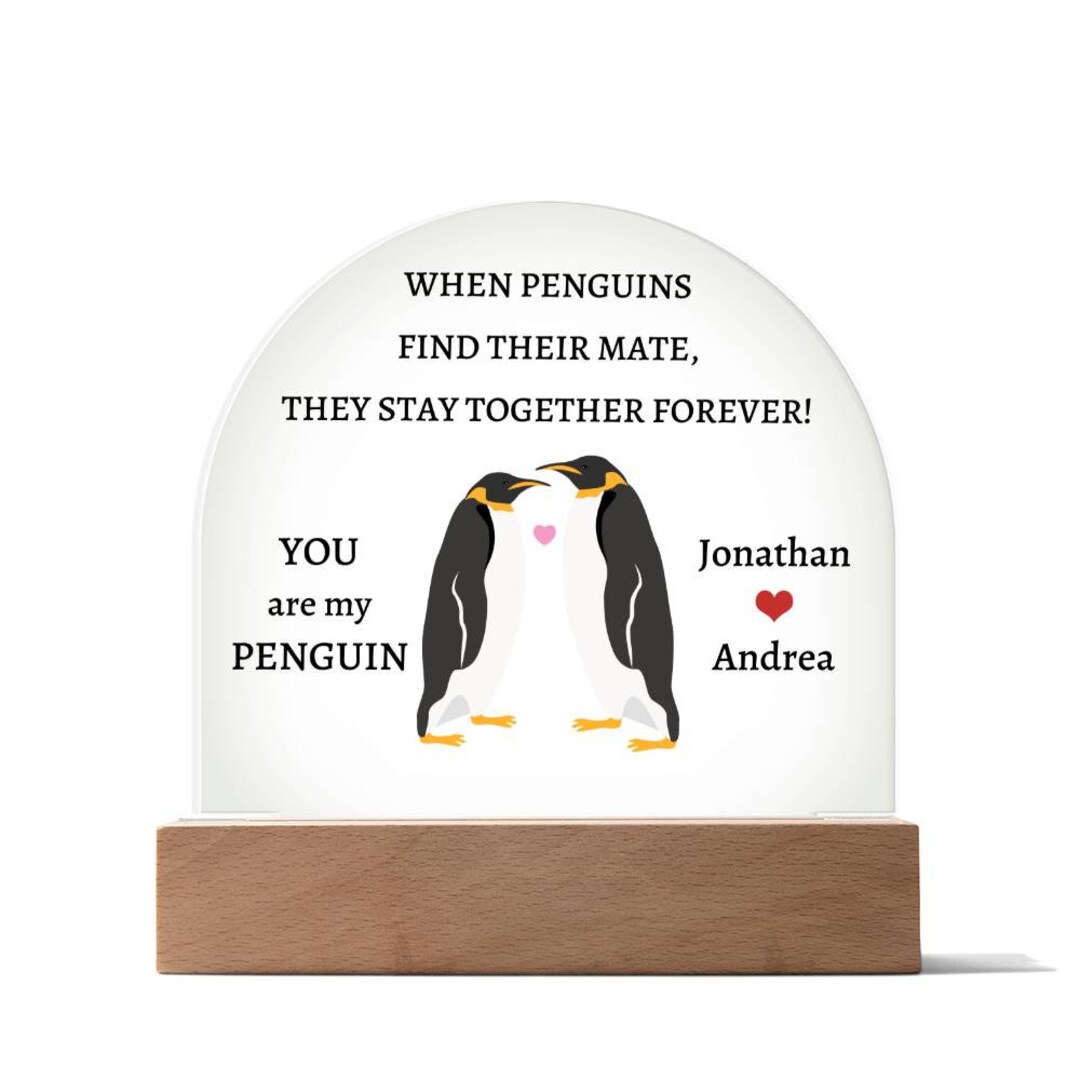 Domed Acrylic Plaque You Are My Penguin Gift for Boyfriend - Etsy