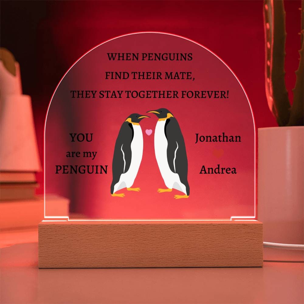 Domed Acrylic Plaque You Are My Penguin Gift for Boyfriend - Etsy