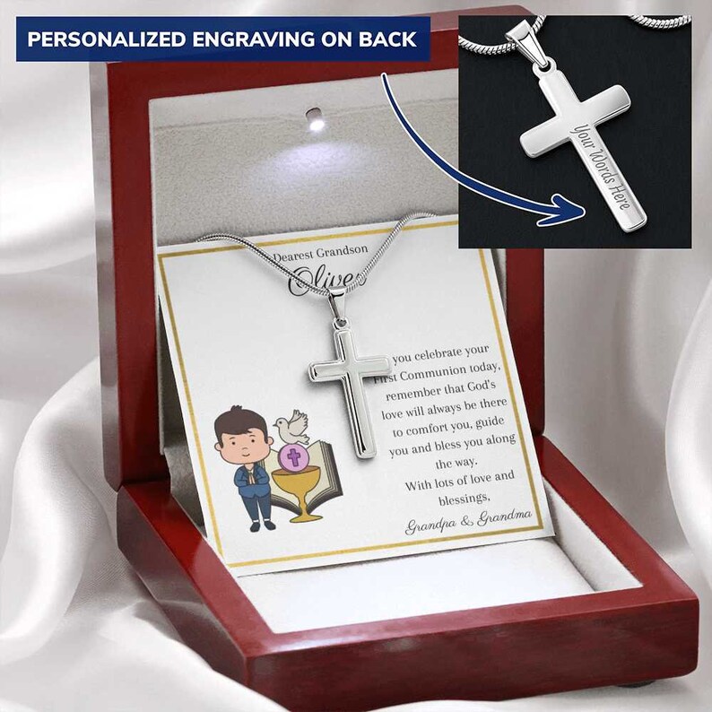 First Holy Communion Gifts for Boy, Communion Gifts Boy, Personalized