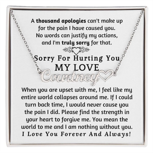 Sorry gift, Apology Gift For Her, Forgiveness Gift, I’m Sorry Necklace Gift For Wife/Girlfriend, Gift To Say Your Sorry,Unique Apology Gifts