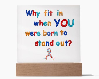 Printed Acrylic Puzzle Plaque, gift for teacher, autism awareness –  TimelessTrendsSpain