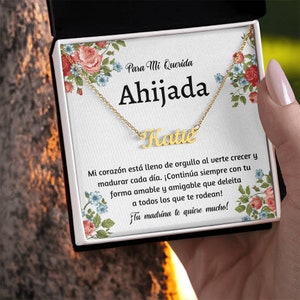 Spanish Goddaughter Gift, Ahijada Collar Carta, Regalo De Madrina, Regalo Ahijada Navidad, Ahijada Cumpleaños, Thanksgiving, Christmas gifts image 7