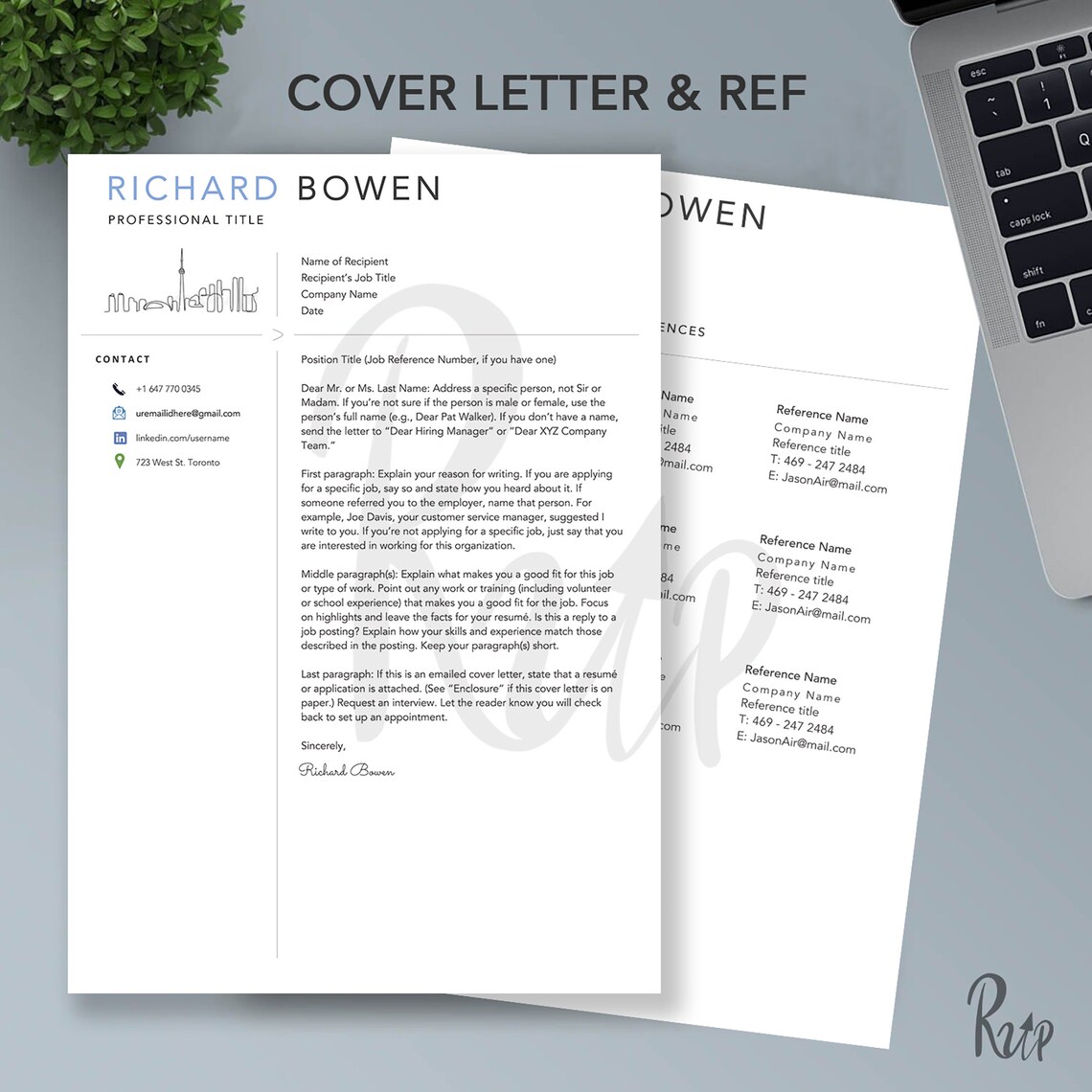 Resume Template ATS Friendly CV Minimalistic Template - Etsy