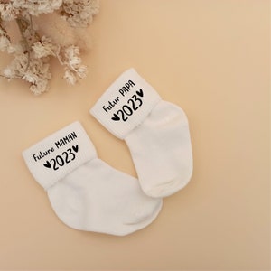 Future maman, Futur papa, Baby Shower Gift for Future Parents, Baby Socks Announce Pregnancy, Future Parents 2023, Pregnancy Announcement