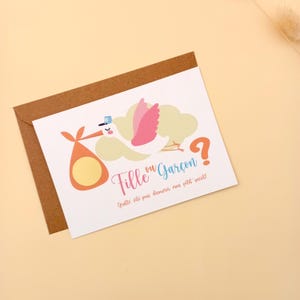 Carte à gratter originale de sexe de bébé, faire-part garçon ou fille, faire-part de sexe à gratter, jeu de révélation de sexe, jeu de baby shower