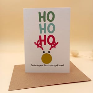 Weihnachten Baby Ankündigung Rubbelkarte, Sie werden Tante, Onkel, Großeltern, Schwangerschaftansage an Familie, Freund, Cousin, lustige Karte sein