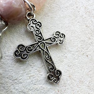 Angel Cross Stretch Bracelet, Religious, Spiritual Jewelry image 6