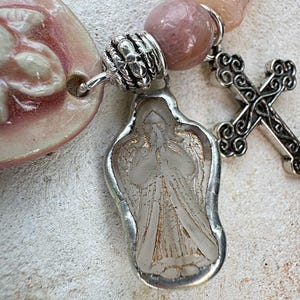 Angel Cross Stretch Bracelet, Religious, Spiritual Jewelry image 7