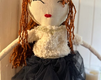 Rag doll, handmade fabric doll, Large rag doll