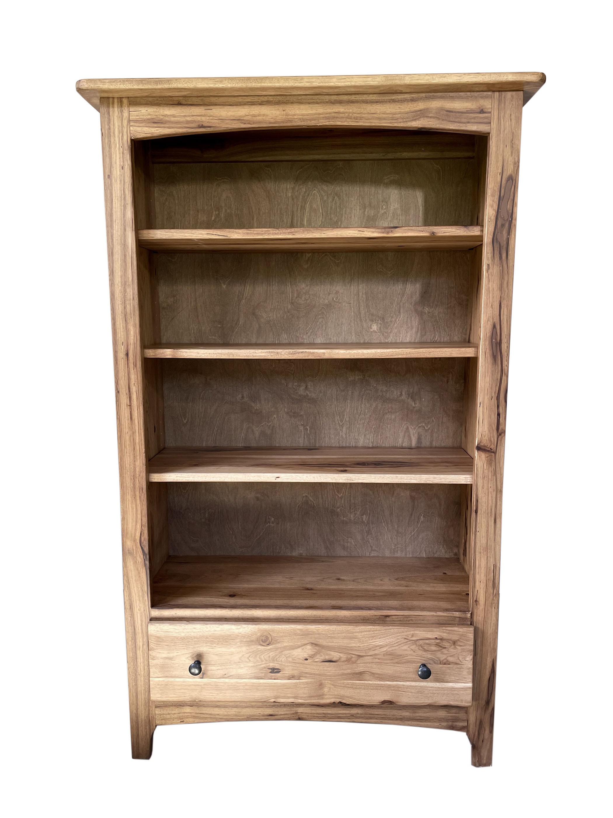Sustainablysourced Rustic Hickory Book Shelf 5ft With Drawer Etsy